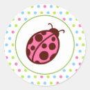Search for lady bug birthday stickers Pink