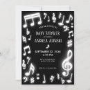 Search for music baby shower invitations Black
