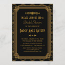 Search for roaring 20s bridal shower invitations Gold