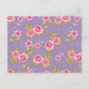 Search for purple pattern postcards Pink