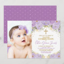 Search for lavender first communion invitations Girl