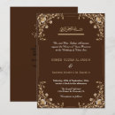 Search for gold and brown wedding invitations Qr code