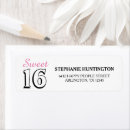 Search for 16th birthday return address labels Sweet 16