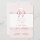Search for ribbon christening invitations Pink