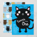 Search for kitty 1st birthday invitations First