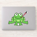 Search for funny frog cartoon stickers Amphibian