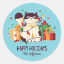Search for vintage kittens stickers Merry christmas