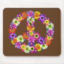 Search for peace flower mousepads Hippie