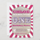 Search for pink carnival birthday invitations Elephant