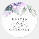 Search for purple and silver wedding stickers Lilac