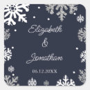 Search for winter square wedding stickers Navy blue