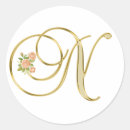 Search for monogram letter n stickers Floral