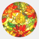 Search for stained glass flower stickers Red