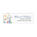 Search for floral bouquet return address labels Minimalist
