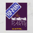 Search for purple bar bat mitzvah invitations Gold