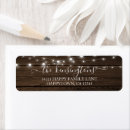 Search for rustic barn return address labels String lights