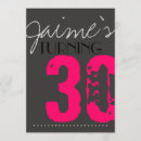 Search for hot pink 30th birthday invitations Neon