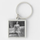 Search for vintage swimsuit key rings Black and white