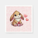 Search for pink gingham napkins Bunny