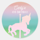 Search for carousel birthday stickers Pink