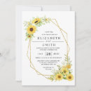 Search for sunflower shower wedding invitations Watercolor