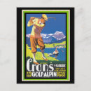 Search for vintage golf postcards Switzerland