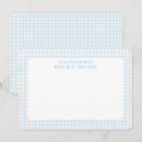 Search for baby shower note cards Gingham