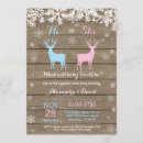 Search for wood gender reveal invitations Boy or girl