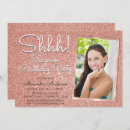Search for rose gold surprise party invitations Pink