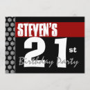 Search for red and black 21st birthday invitations Trendy