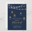 Search for blue gold retirement invitations Modern