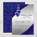Search for 45th wedding anniversary invitations Silver