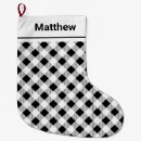Search for black and white plaid christmas stockings Gingham