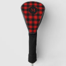 Search for red and black plaid golf head covers Sports