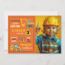 Search for builder birthday invitations Digger