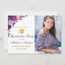 Search for purple and gold graduation invitations High school
