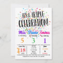 Search for triple birthday invitations For kids