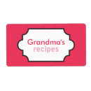 Search for for binders labels Recipe binder