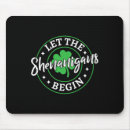 Search for drinking leprechaun mousepads Shamrock