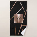 Search for rose gold geometric bath towels Foil