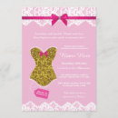 Search for pink and gold lingerie party invitations Shower
