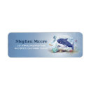 Search for shark return address labels Under the sea