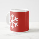 Search for red snowflake mugs Red and white