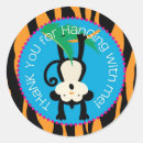 Search for zebra birthday party stickers Monkey