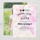 Search for peace love invitations Retro