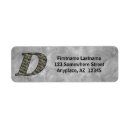 Search for initial d return address labels Letter