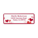 Search for valentines day hearts return address labels Pink and red