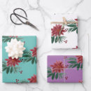 Search for poinsettia christmas wrapping paper Greenery