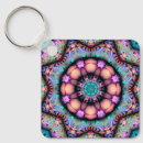 Search for floral fractal key rings Psychedelic