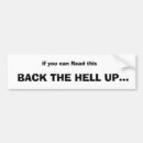 Search for back up bumper stickers Humour
